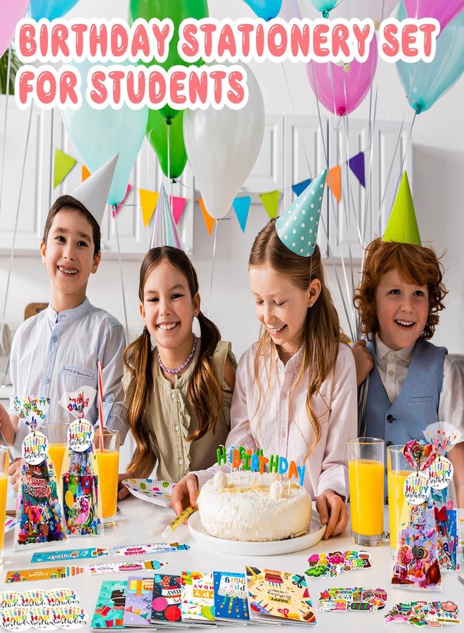 Supervitae 194 Pcs Birthday Return Gifts Bulk Classroom Student Birthday Party Favors Goodie Bags Filler for Kids Students from Teacher Stationery Sets Notebook Pencil Gifts for School Prize - Image 2